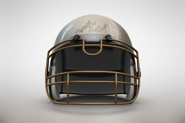 Golden Helmet Mock Up Psd