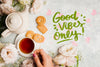 Good Vibes Only Quote Mock-Up Psd
