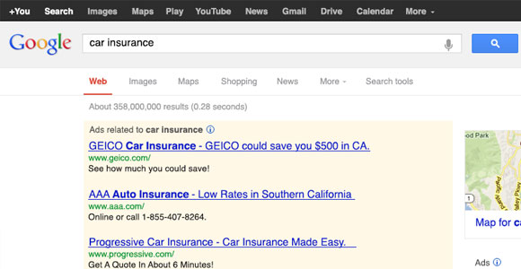 Google Search Engine Results Psd Mockup