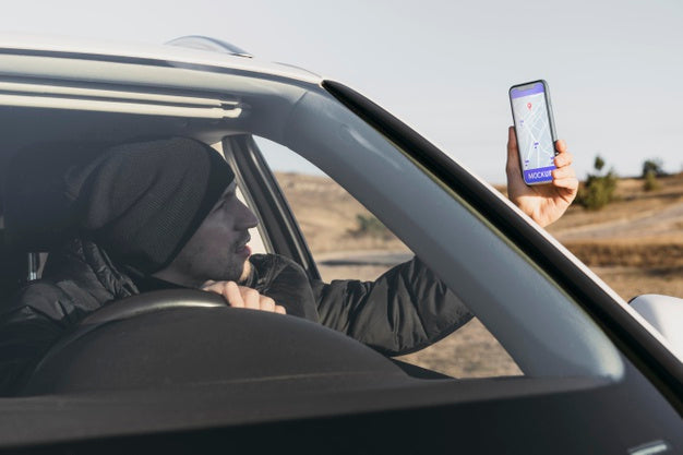 Gps Location Tracker Concept With Mock-Up Psd