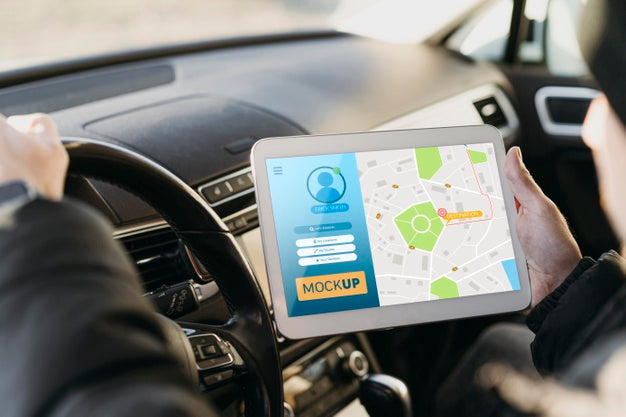 Gps Location Tracker Concept With Mock-Up Psd