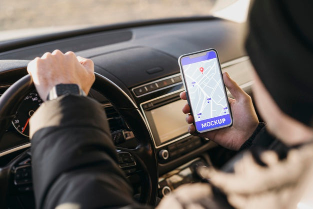 Gps Location Tracker Concept With Mock-Up Psd