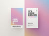 Gradient Business Card Mockup Template Psd