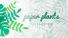 Gradient Green Tones Paper Plants Background Psd