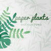 Gradient Green Tones Paper Plants Background With Shadows Psd
