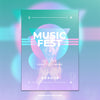 Gradient Music Festival Poster Template Psd