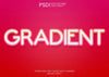 Gradient Pink And Red Text Effect Psd