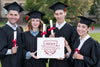 Graduates Holding Proudly A Mock-Up Diploma Psd