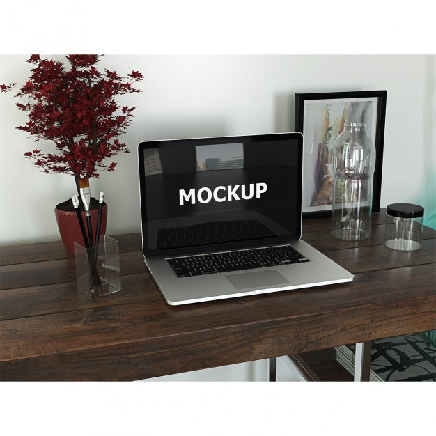 Graphic Designers Workspace With Laptop Psd