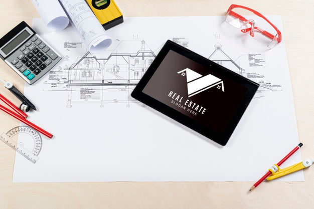Graphic Tablet For Real Estate And Plans Psd