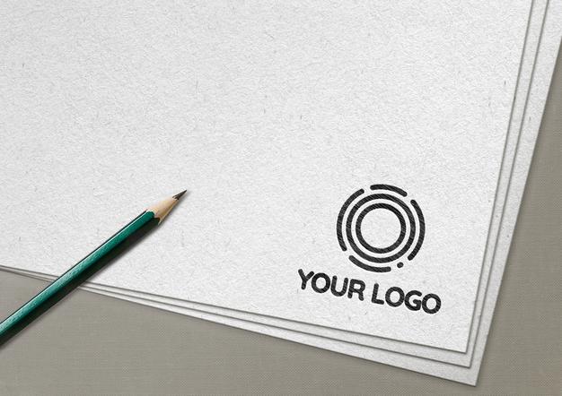 Graphite Drawn Logo Mockup Psd