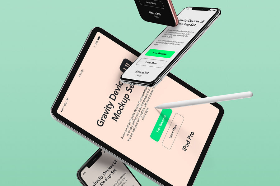 Gravity Psd Devices Ui Mockup Set V7