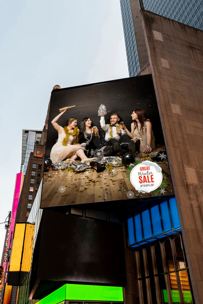 Great Winter Sale Billboard Mock-Up Psd