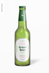 Green Beer Bottle Mockup Psd