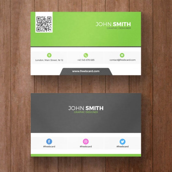 Green Business Card Psd - Mockup Hunt