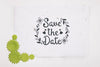 Green Flowers Save The Date Mock-Up Psd