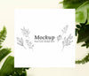 Green Leaves Assortment With Mock-Up Psd