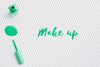 Green Nail Polish Make-Up Concept Mock-Up Psd