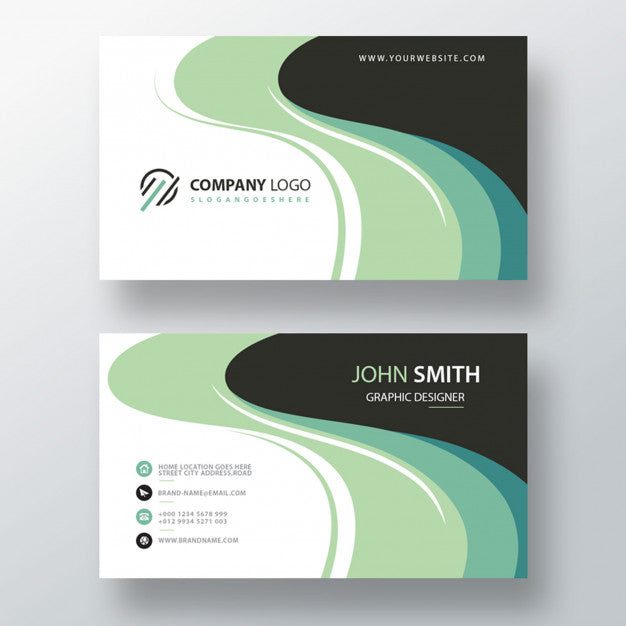 Green Psd Visit Card Template Psd