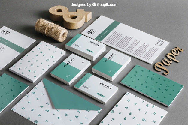 Green Stationery Mockup Psd