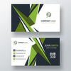 Green Visit Card Design Psd