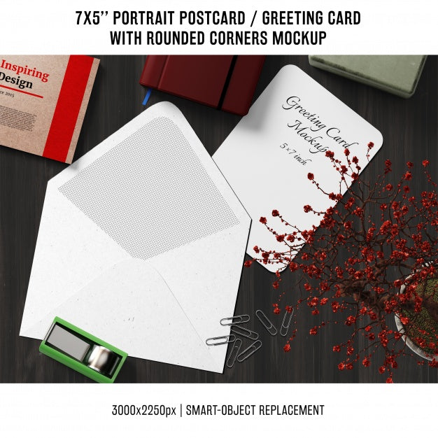 Greeting Card Mock Up Psd