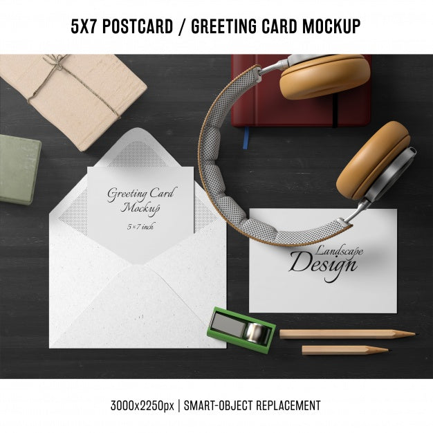 Greeting Card Mock Up Psd