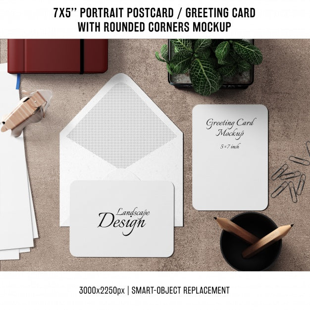 Greeting Card Mock Up Psd