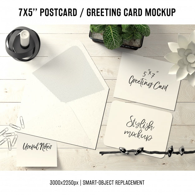 Greeting Card Mock Up Psd