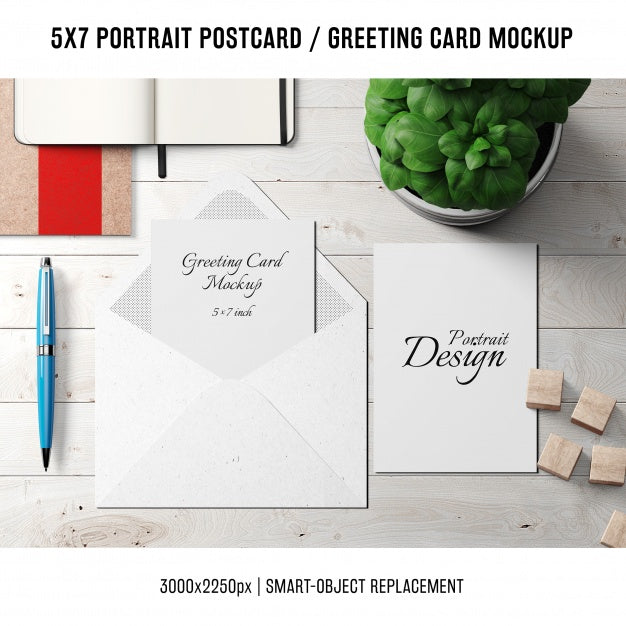 Greeting Card Mock Up Psd