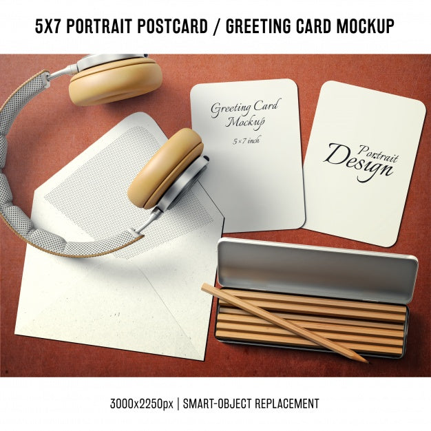 Greeting Card Mock Up Psd