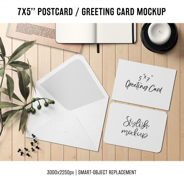 Greeting Card Mock Up Psd