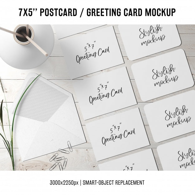 Greeting Card Mock Up Psd