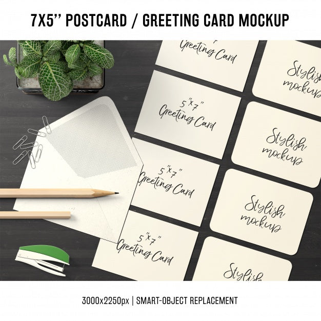 Greeting Card Mock Up Psd
