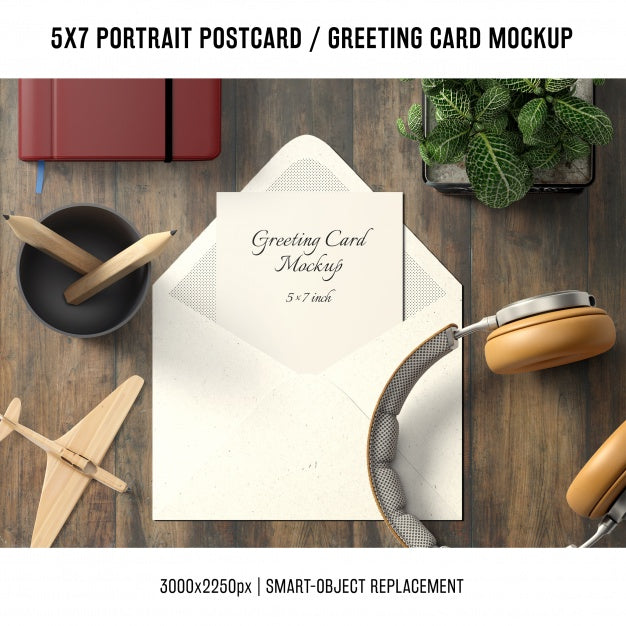 Greeting Card Mock Up Psd
