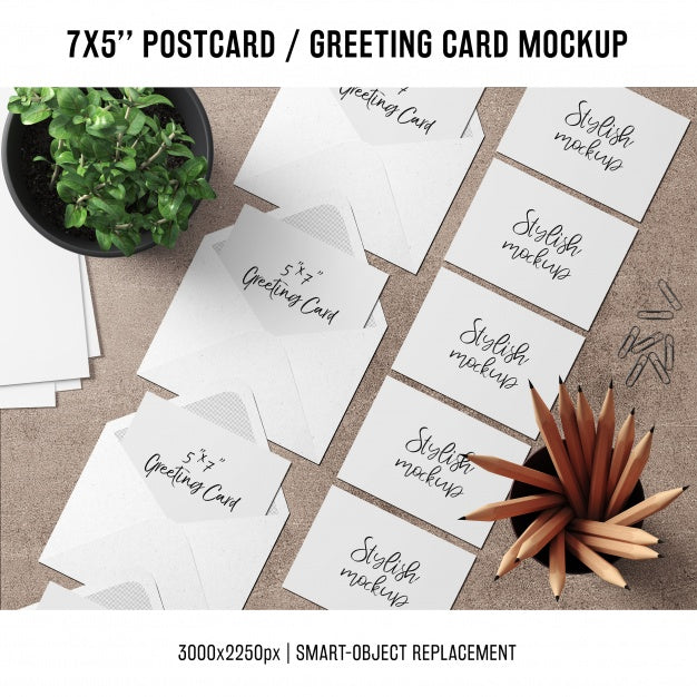 Greeting Card Mock Up Psd