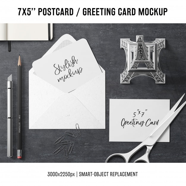 Greeting Card Mock Up Psd