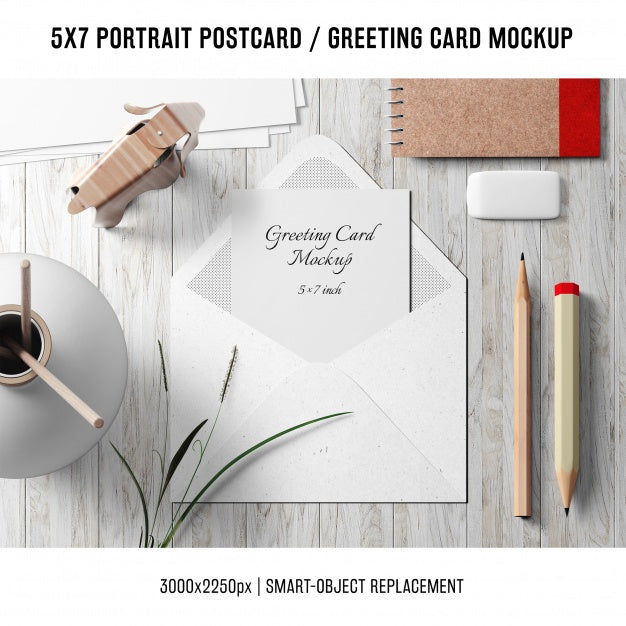 Greeting Card Mock Up Psd