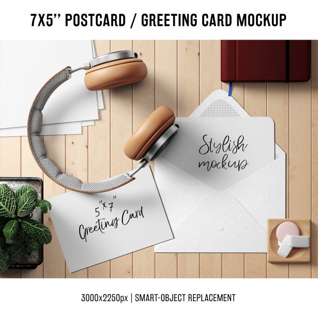 Greeting Card Mock Up Psd