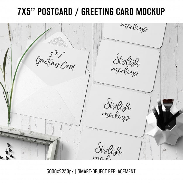 Greeting Card Mock Up Psd