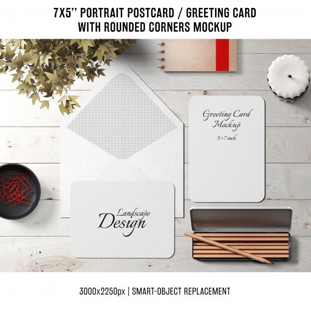 Greeting Card Mock Up Psd