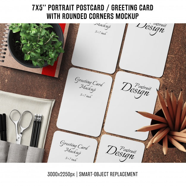 Greeting Card Mock Up Psd