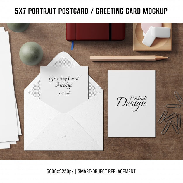 Greeting Card Mock Up Psd
