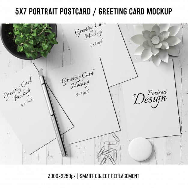 Greeting Card Mock Up Psd