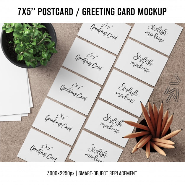 Greeting Card Mock Up Psd
