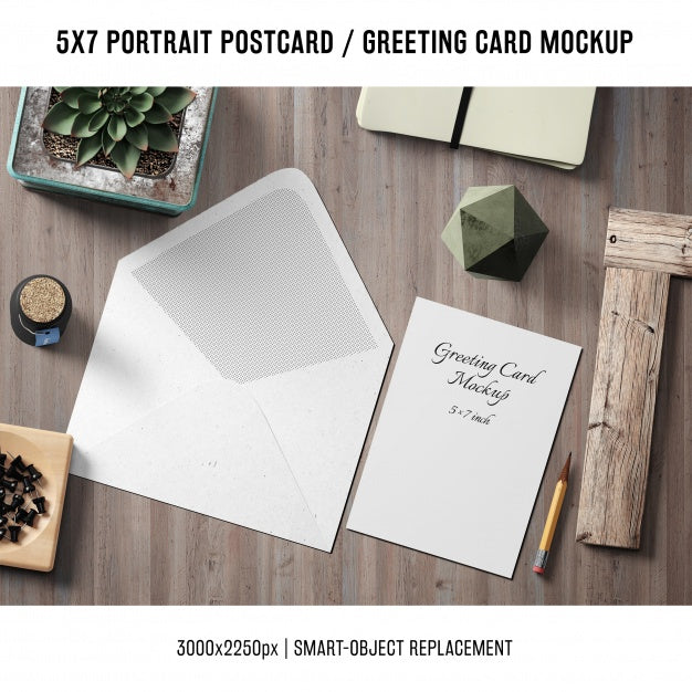 Greeting Card Mock Up Psd