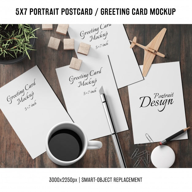 Greeting Card Mock Up Psd