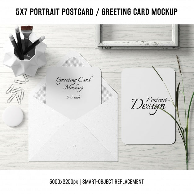 Greeting Card Mock Up Psd