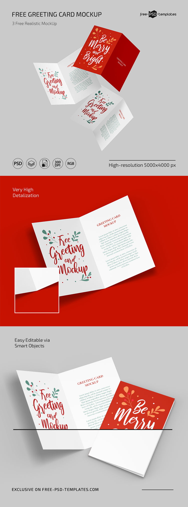 Greeting Card Mockup Set