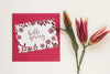 Greeting Card With Blooming Flowers Psd